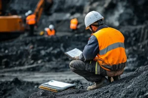 excavation worker sorting excavation permit in Sussex county